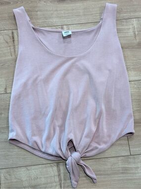 Me to We Blush Pink Tie-Knot Tank Top